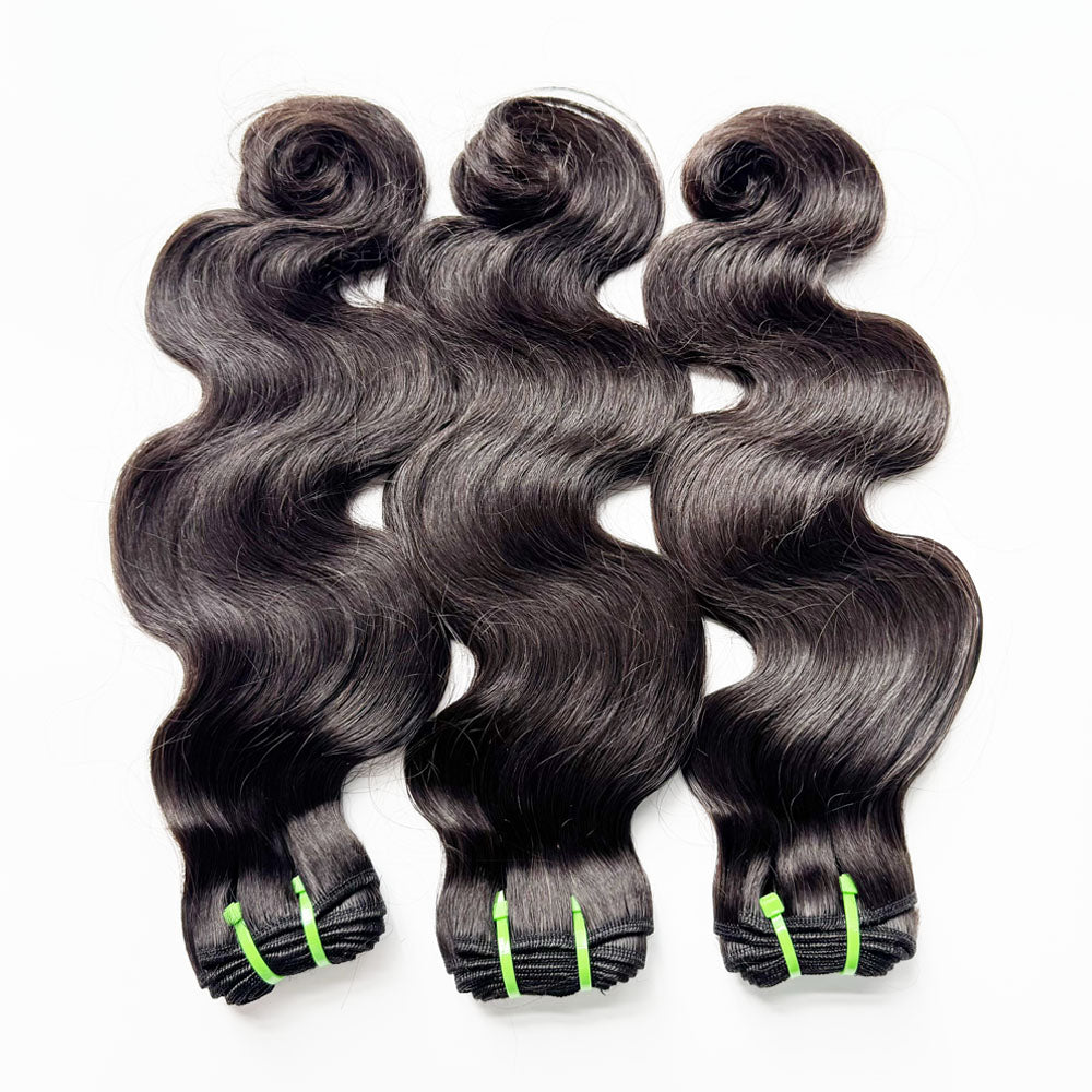 Raw Cambodian Hair Double Drawn Body Wave 3 Bundles