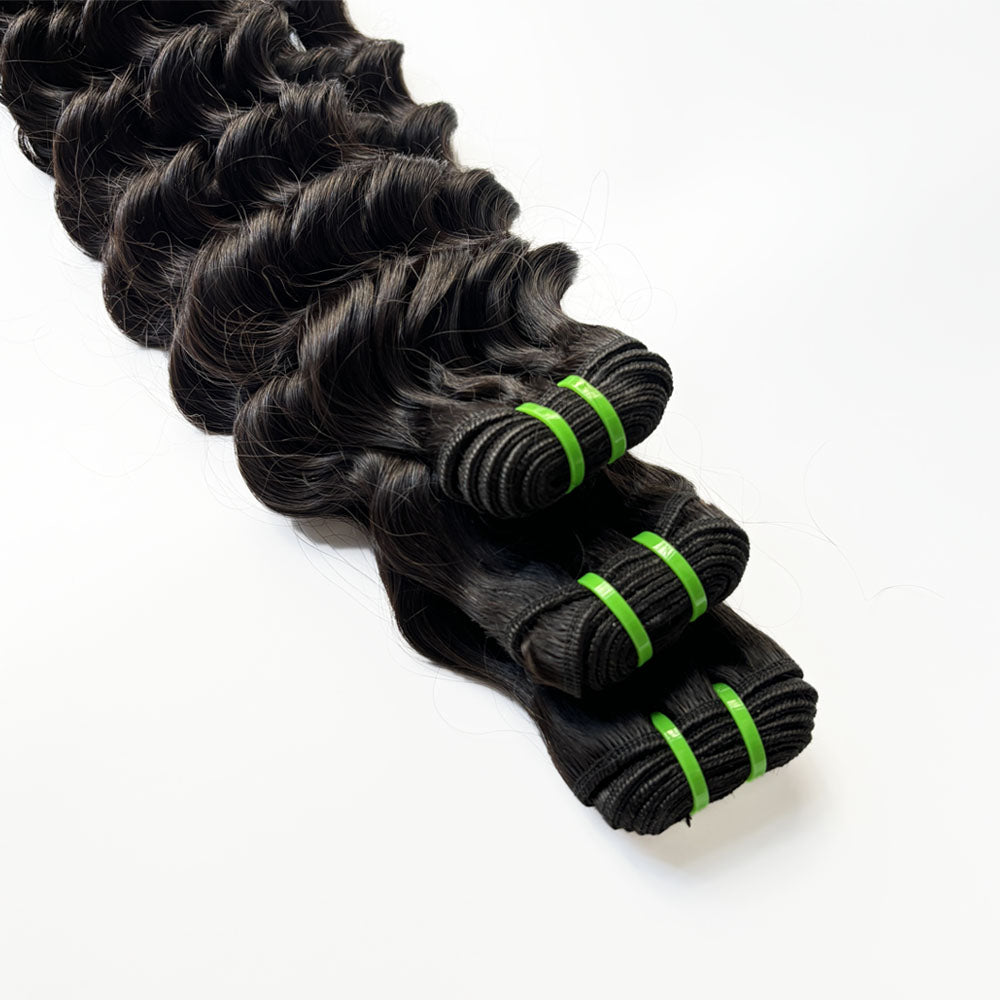Raw Cambodian Hair Double Drawn Loose Deep 3 Bundles