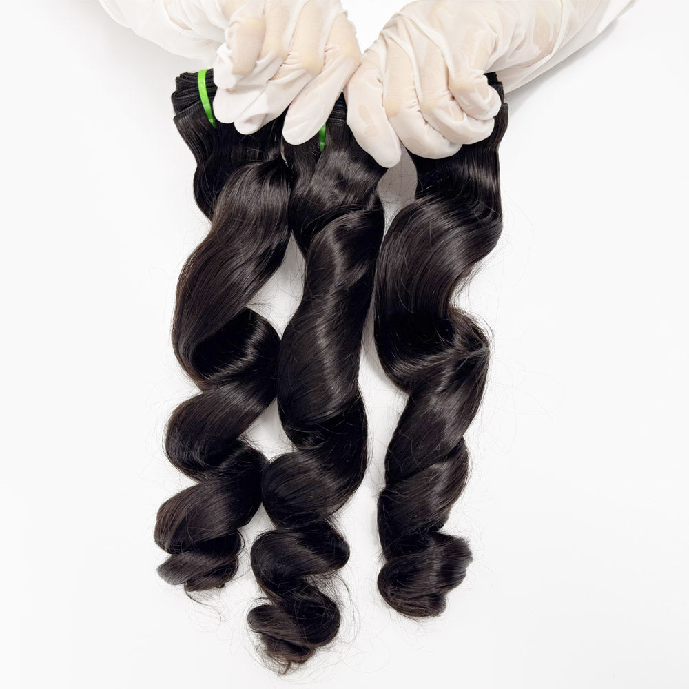 Raw Cambodian Hair Double Drawn Loose Wave 3 Bundles