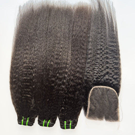 BODY WAVE 3 Bundles with 5x5HD Closure Raw Cambodian Hair Double Drawn