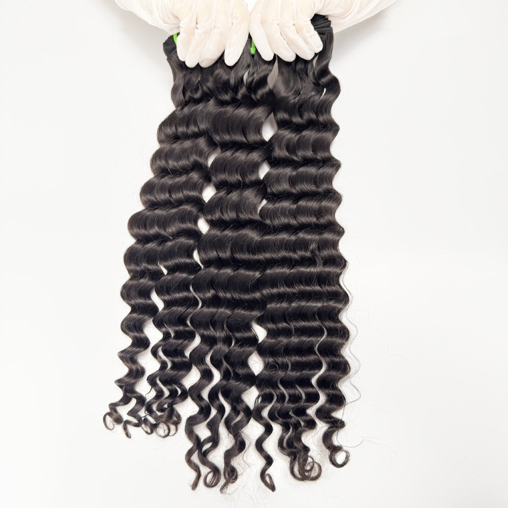 Raw Cambodian Hair Double Drawn Loose Deep  3 Bundles