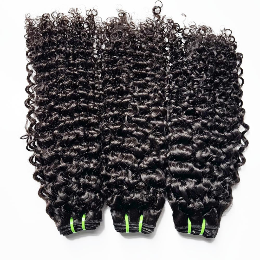 Raw Cambodian Hair Double Drawn Curly Wave  3 Bundles